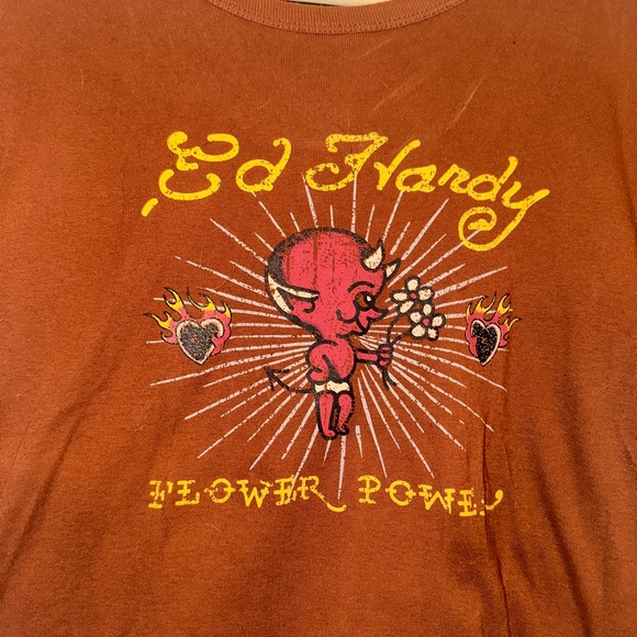 urban outfitters ed hardy crop tee - Picture 2 of 3